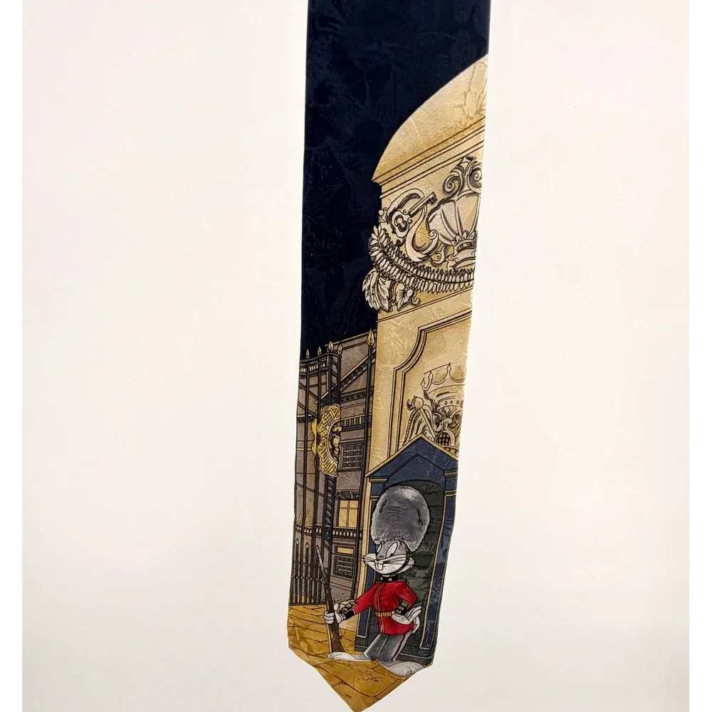 Vintage Looney Tunes Bugs Bunny British Guard Necktie Silk Novelty Tie 1997 0668